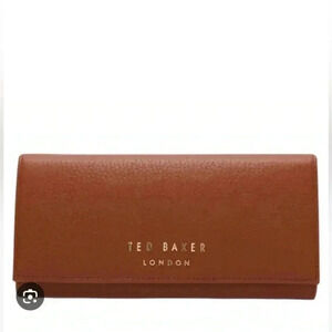 Ted Baker Selma Matisse Large Leather Wallet in Cognac Brown